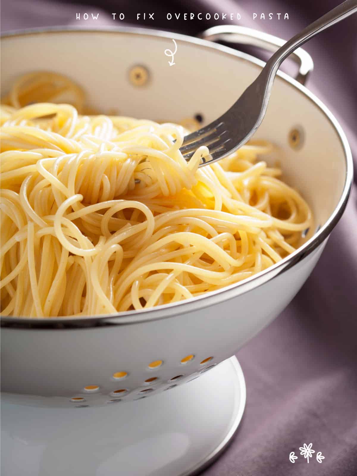 Overcooked pasta will be mushy and will often stick together in a clump. The noodles will also be darker in color than they were when they started cooking.