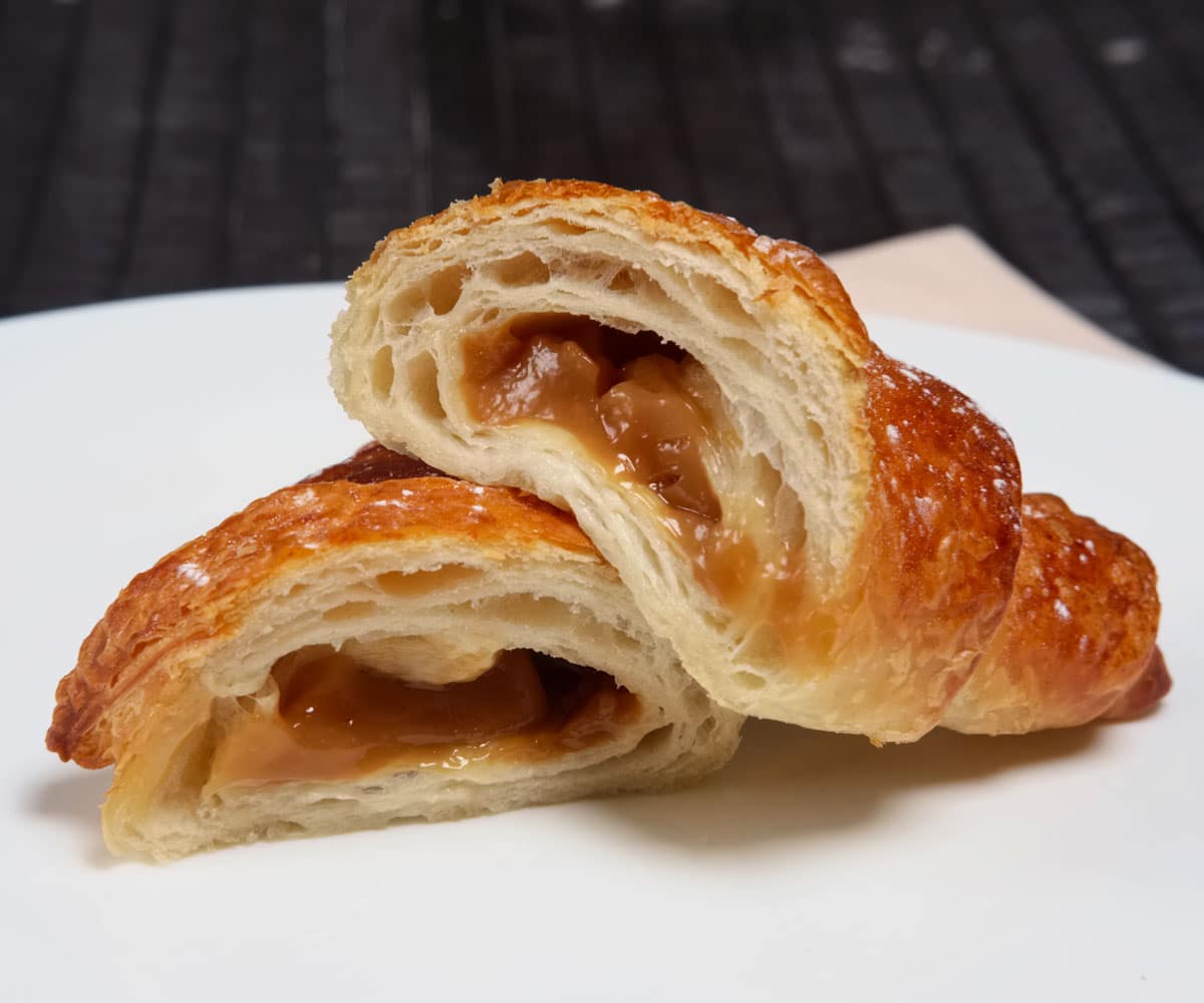 A crescent roll is a soft, sweet bread, and while it's not as buttery or flaky as a croissant, its lightness is owed to the yeast and rising time.