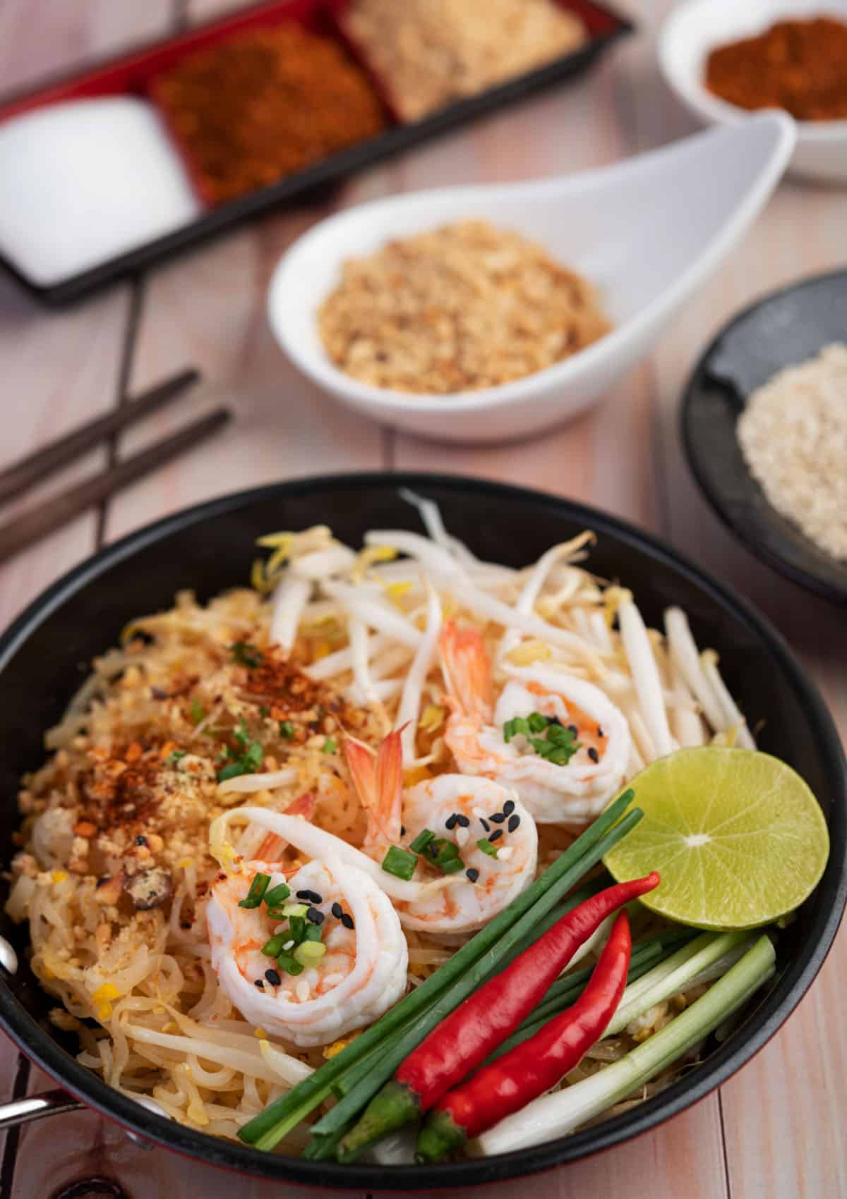 This Pad Thai recipe combines the traditional flavors of sweet, salty, sour, and spicy in pad thai for a truly delicious meal you can bring right into your kitchen - be sure to have your ingredients prepped and ready before you start!