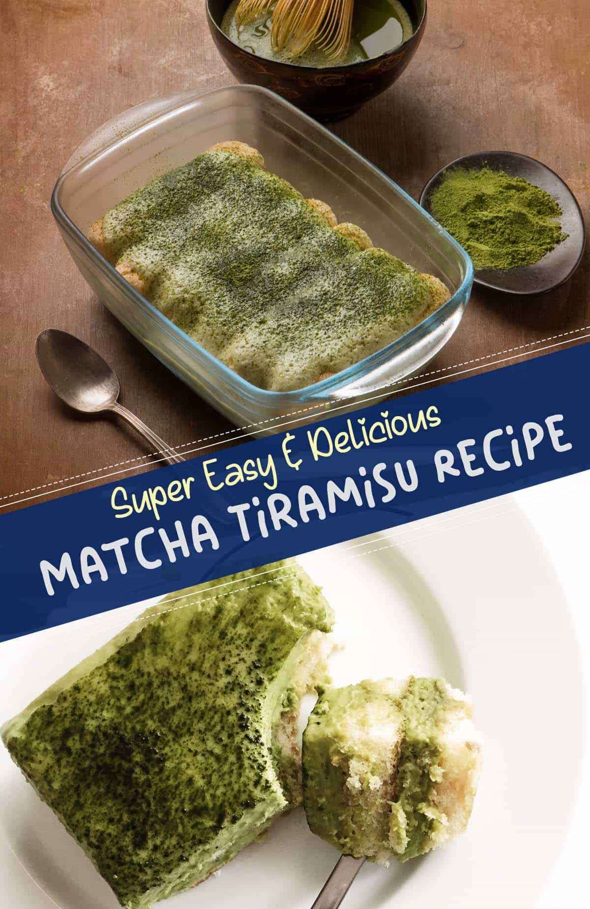 Matcha Tiramisu: Layers of homemade ladyfingers drenched in vibrant green matcha tea, intertwined with luscious mascarpone cream, all topped with a dusting of matcha powder.