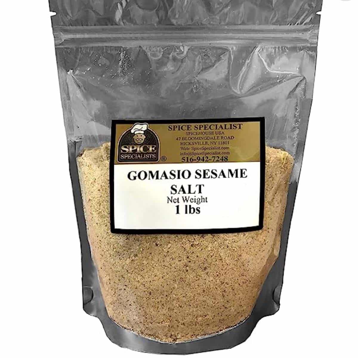 Image of Gomasio, a traditional Japanese seasoning made from toasted sesame seeds and salt