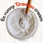 Expert showing how to fix runny Tiramisu cream