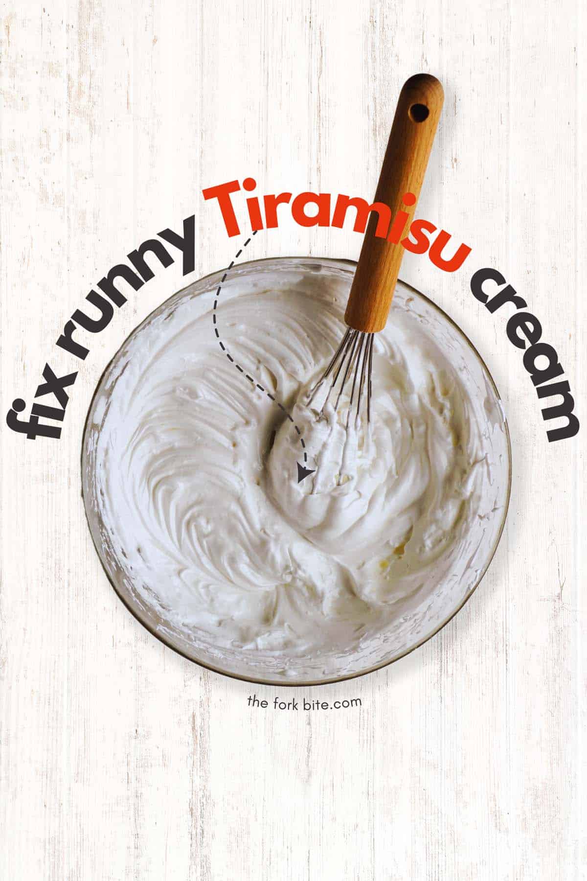 Expert showing how to fix runny Tiramisu cream