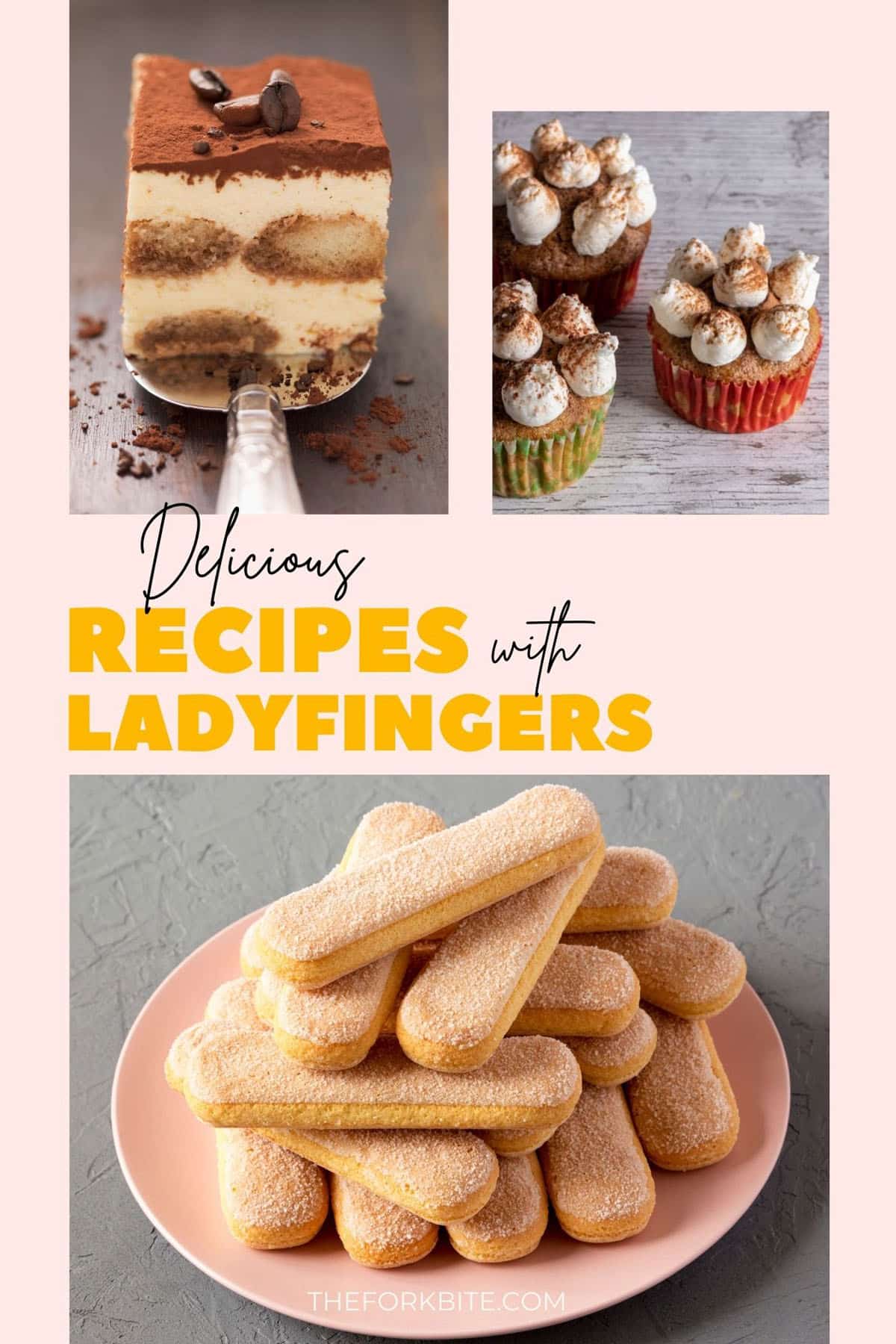 Assortment of desserts made with ladyfingers
