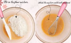 Mixing butter and flour to prepare Tiramisu Cupcakes batter