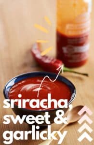 Bottle of Sriracha Chili Garlic Sauce substitute