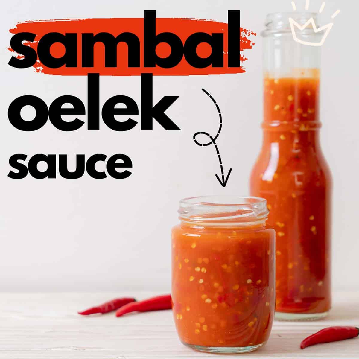 Scooping fresh Sambal Oelek into a jar