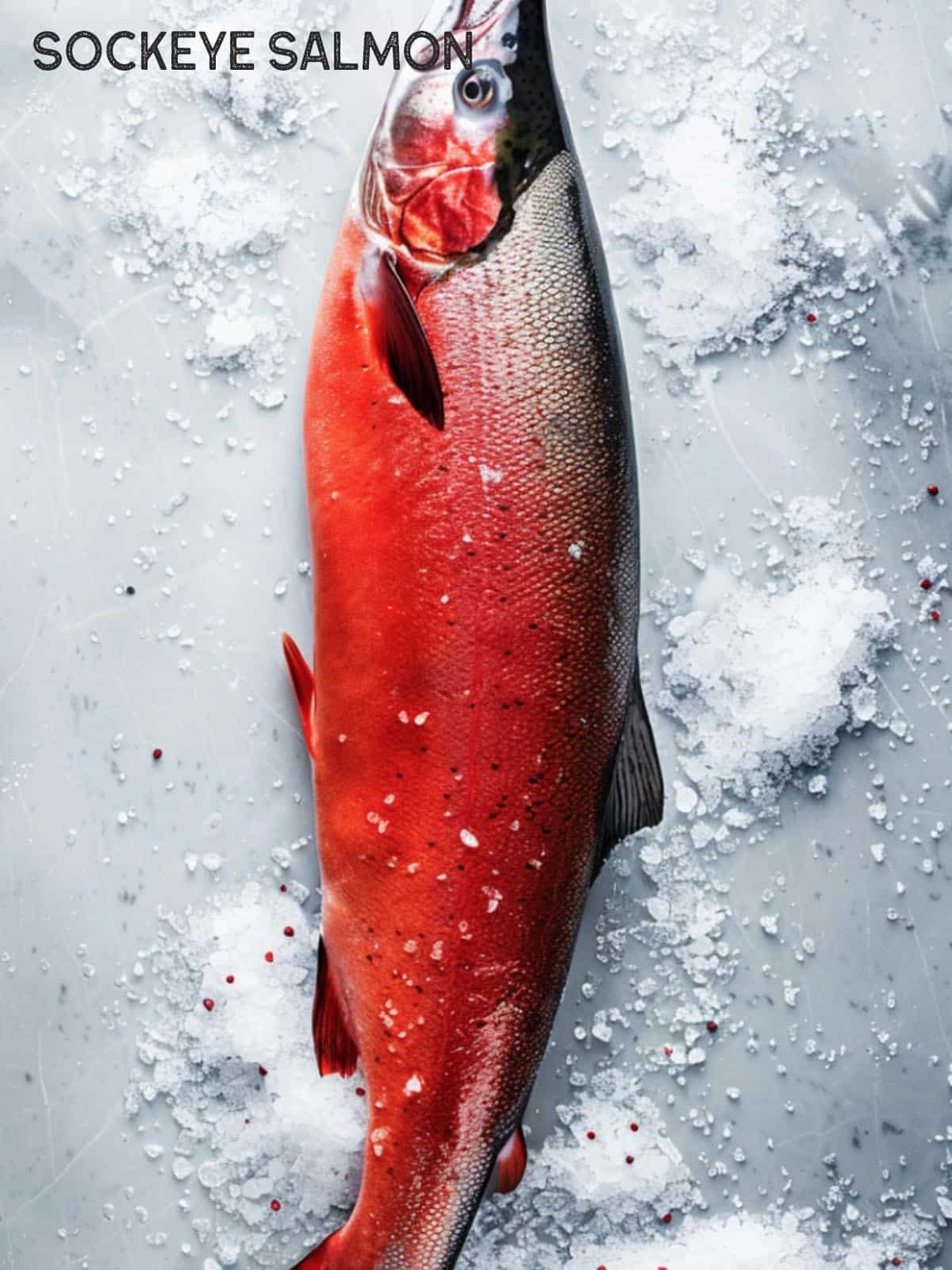 Sockeye Salmon with its distinctive deep red flesh