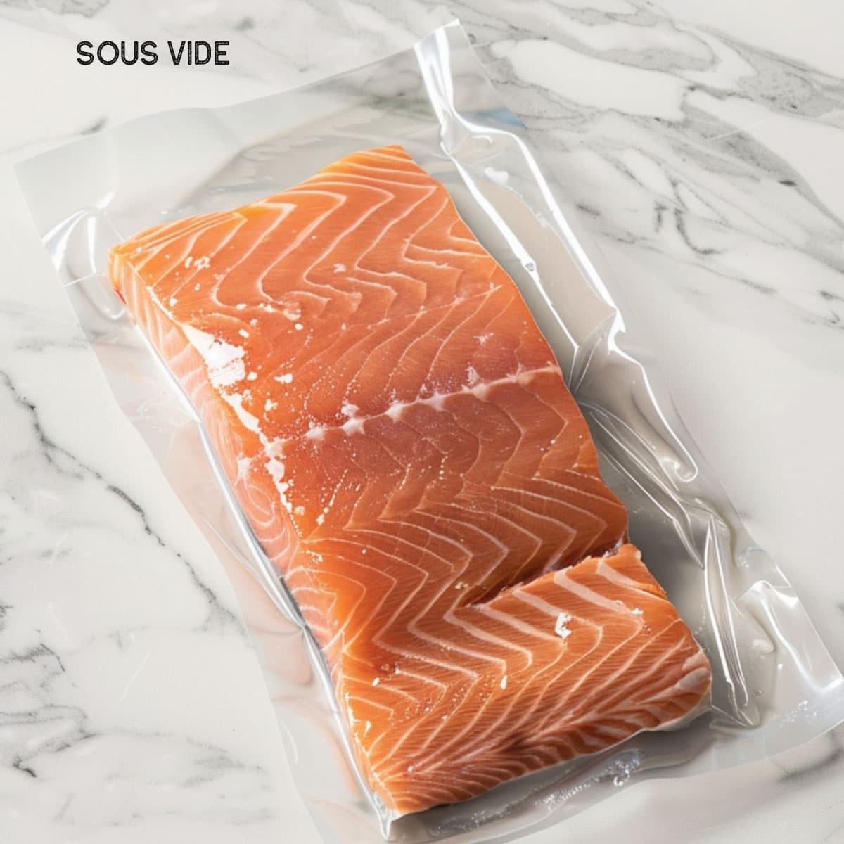 Sous vide technique for perfectly cooked salmon - vacuum-sealed fish cooks gently for tender, flaky results.