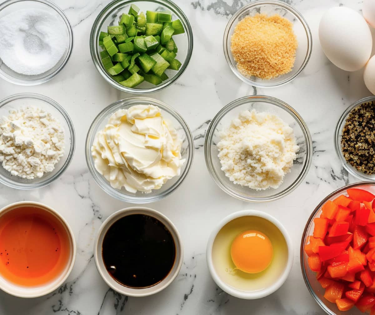 Whisking dry ingredients for evenly coated salmon croquettes