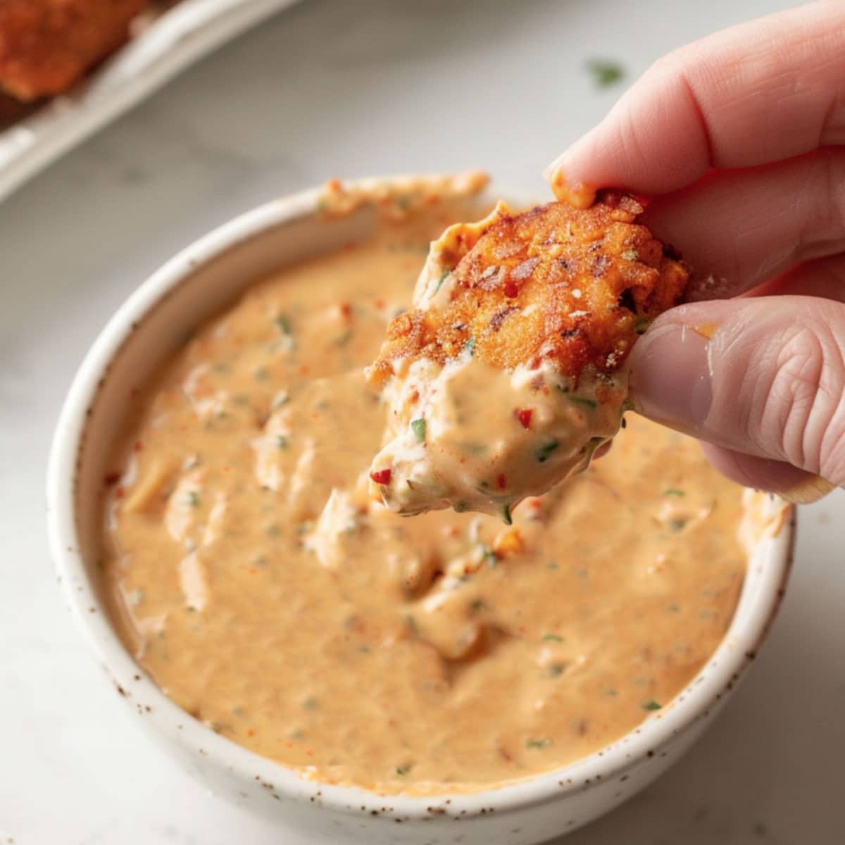 Creamy Remoulade sauce in a bowl, ready to use