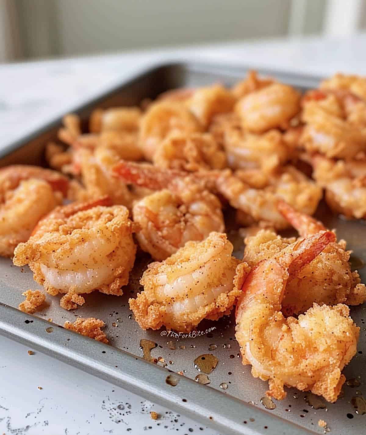 Get crispy shrimp for your po' boy! Coat in flour, fry in batches until golden, avoid overcrowding.